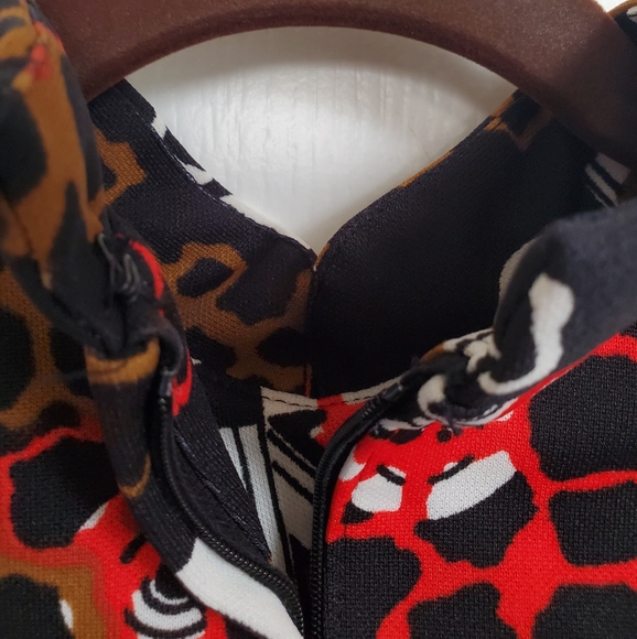 PARTY IN STYLE! FUNKY PRINT ASIAN STYLE 60s DRESS - Picture 5 of 8